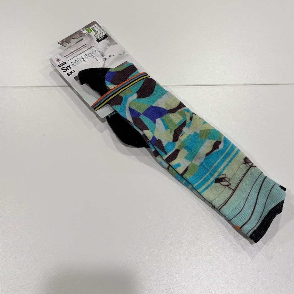 SmartWool Adult Medium Targeted Cushion Ski Socks Over the Calf Blue NWT